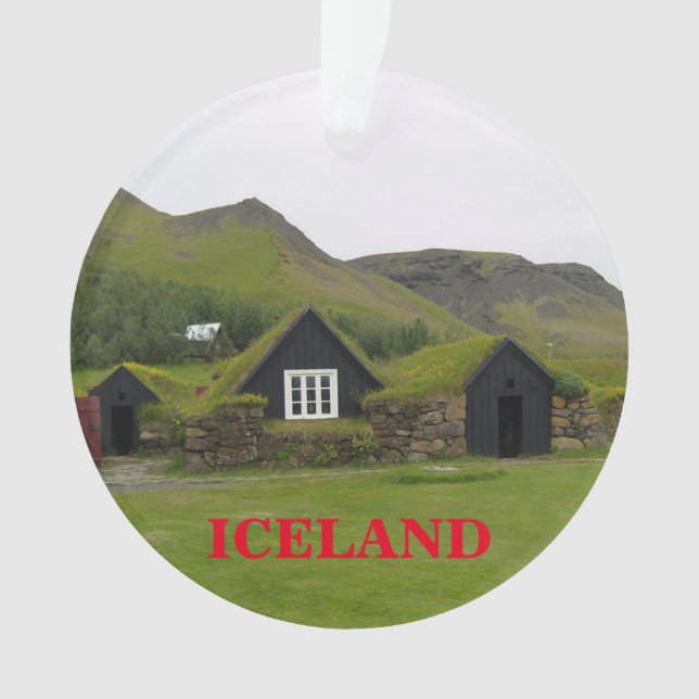 Iceland Panoramic Christmas Ornament (Front)