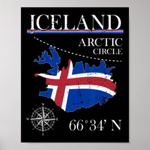 Iceland - Polar Circle - Polar Island Icelandic Fl Poster
