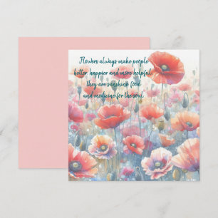 Iceland Poppies & Quote  Card