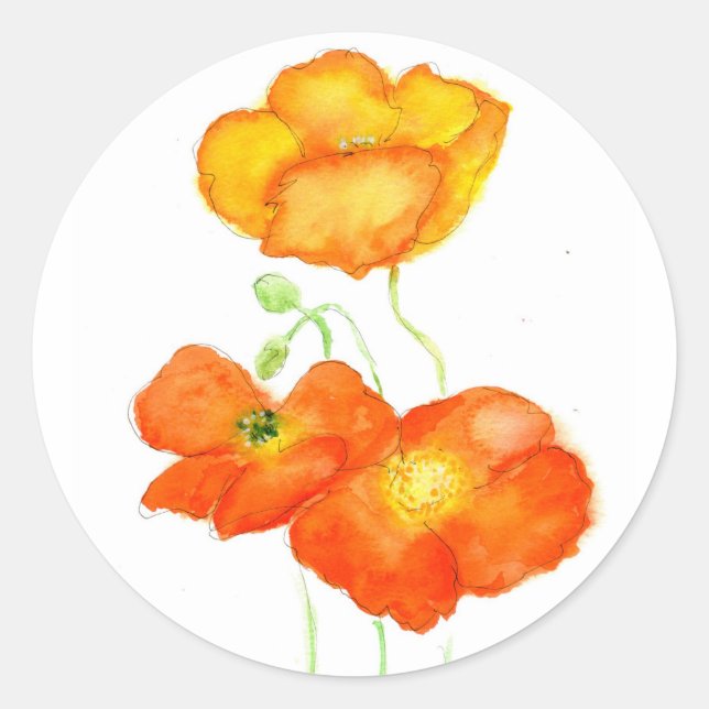 Iceland Poppies Stickers (Front)