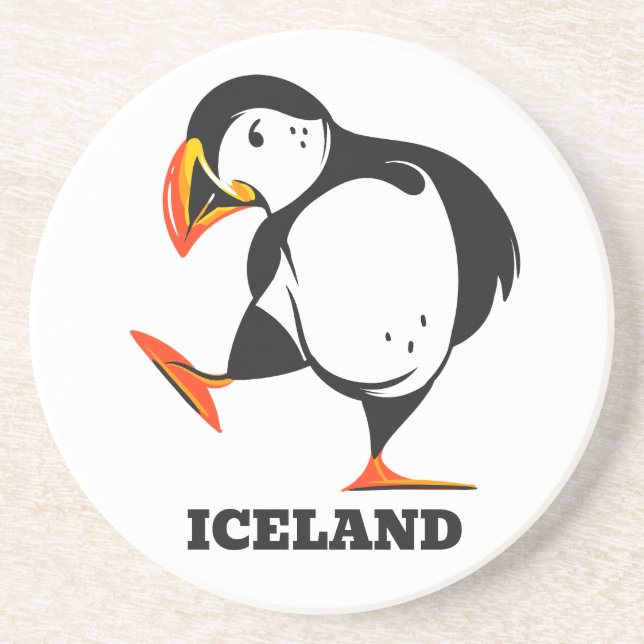 Iceland Puffin Coaster (Front)