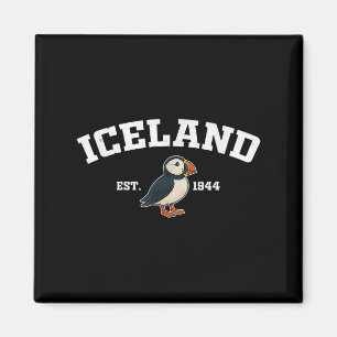 Iceland Puffin Vintage Icelandic Souvenir Magnet