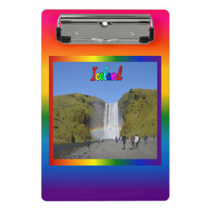 Iceland Rainbow Waterfall Planner Mini Clipboard