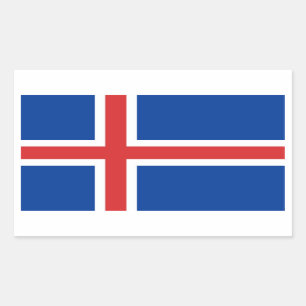 ICELAND RECTANGULAR STICKER