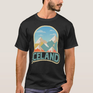 Iceland Retro Vintage Gift Hiking Lover mountains T-Shirt