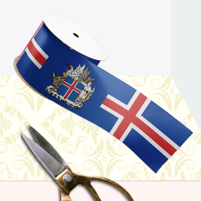 Iceland Ribbon, Emblem, patriotic, Icelandic Flag Satin Ribbon (Creator Uploaded)