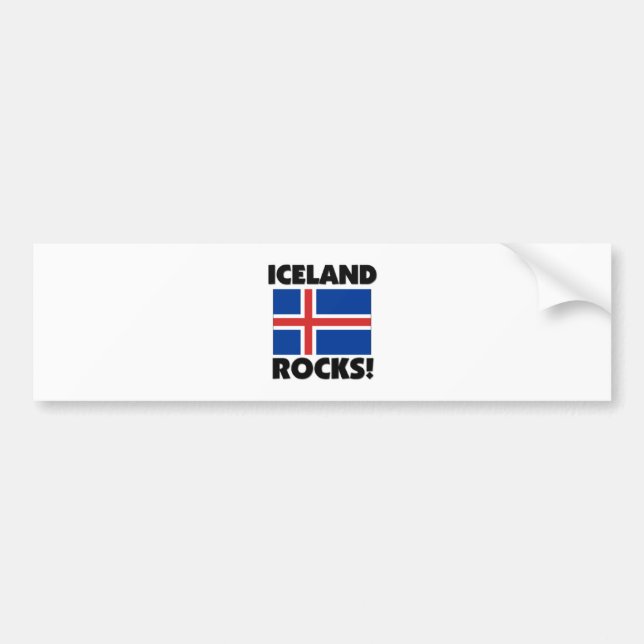 Iceland Rocks Bumper Sticker (Front)