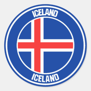 Iceland Round Emblem Classic Round Sticker