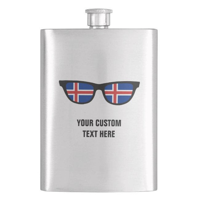 Iceland Shades custom flask (Front)