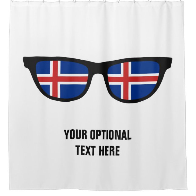 Iceland Shades custom shower curtain (Front)