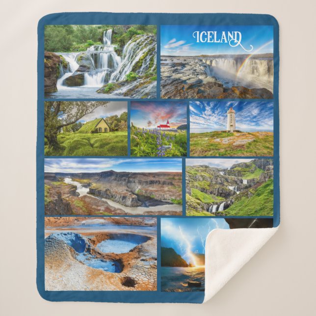 Iceland Sherpa Blanket (Front)