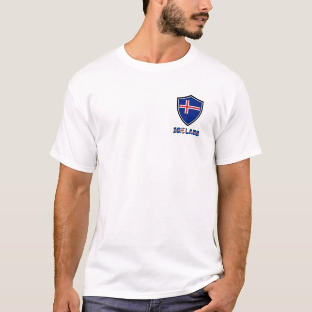 Iceland shield flag T-Shirt (Front)