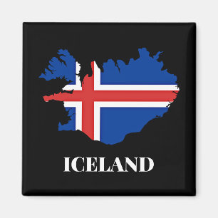 Iceland Silhouette, flag, Magnet