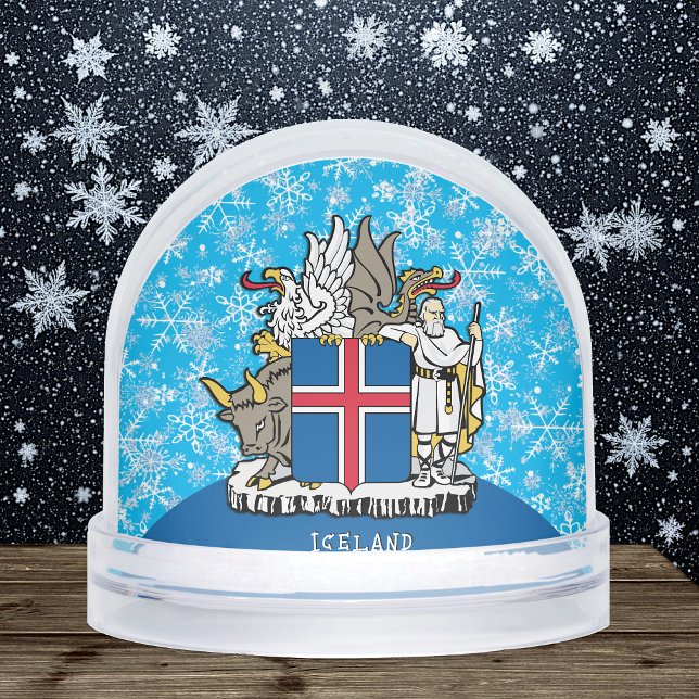 Iceland Snow Globe, Holiday, Icelandic Flag Snowglobe (Iceland Snow Globe)