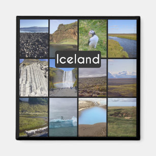 Iceland Summer Landscape Collage Magnet