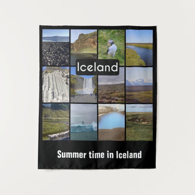 Iceland Summer Landscape Tapestry (Front)
