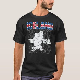 Iceland Table Tennis Support Icelandic Ping Pong T-Shirt