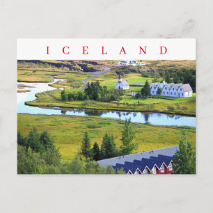 Iceland Thingvellir National Park view postcard