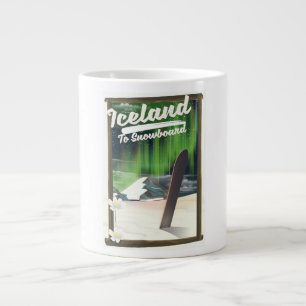 Iceland to Snowboard Large Coffee Mug