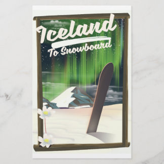 Iceland to Snowboard Stationery