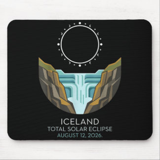 Iceland Total Solar Eclipse 2026 Celestial Event Mouse Mat