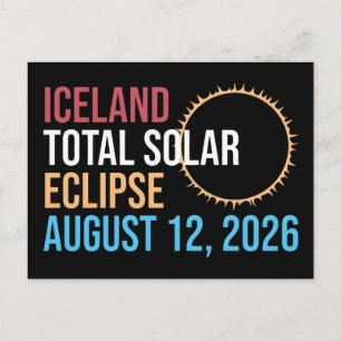 Iceland total solar eclipse august 12 2026 Mug Holiday Postcard