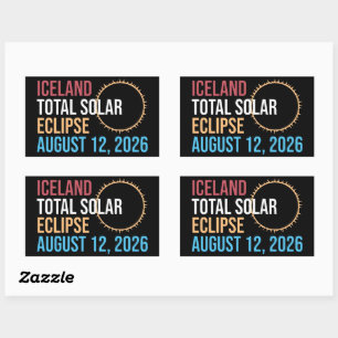 Iceland total solar eclipse august 12 2026 Mug Rectangular Sticker