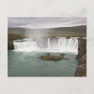 Iceland. View of Godafoss Falls on the Postcard