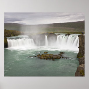 Iceland. View of Godafoss Falls on the Poster