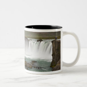 Iceland. View of Godafoss Falls on the Two-Tone Coffee Mug
