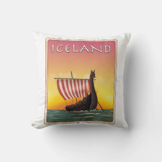 Iceland Viking Travel poster Cushion