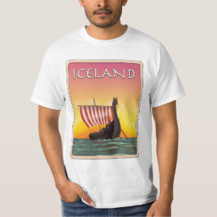 Iceland Viking Travel poster T-Shirt