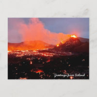 Iceland volcano - Postcard