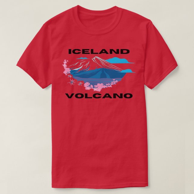 Iceland Volcano T-Shirt (Design Front)