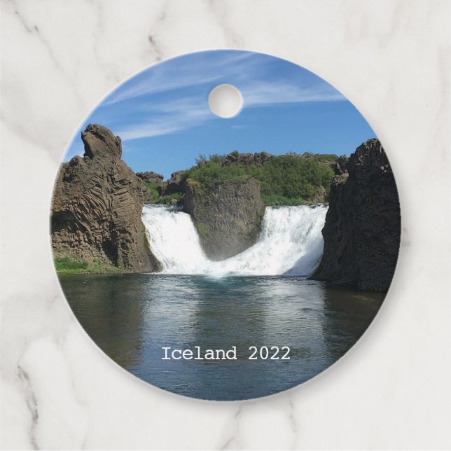 Iceland waterfall - favour tags (Front)