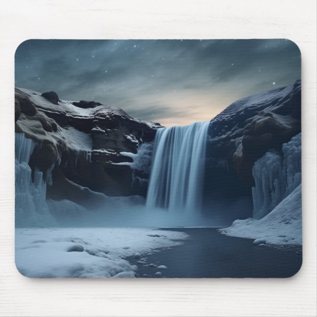 Iceland waterfall landscape mouse mat (Front)