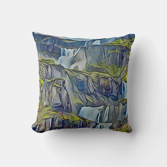 Iceland Waterfalls Cushion (Front)