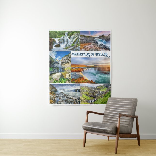 Iceland Waterfalls Tapestry (In Situ)
