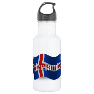 Iceland Waving Flag 532 Ml Water Bottle
