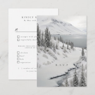 iceland winter wedding meal choices RSVP Card
