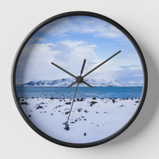 Iceland Winter Wonderland Clock