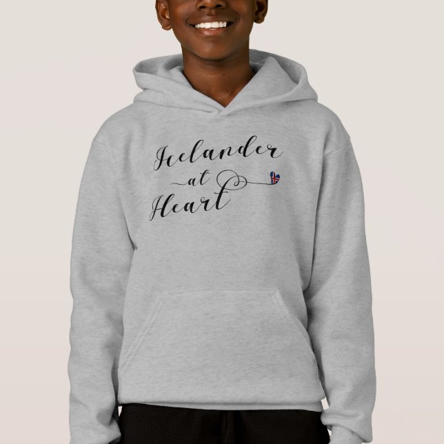 Icelander At Heart Hoodie, Iceland (Front)