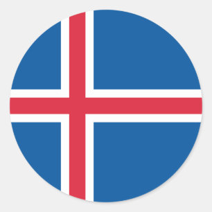 Icelander Flag, Flag of Iceland Classic Round Sticker
