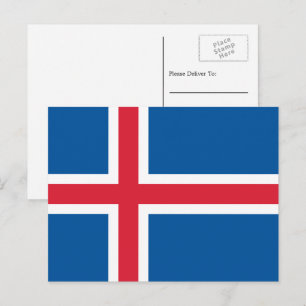 Icelander Flag, Flag of Iceland Postcard