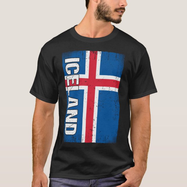 Icelander Flag Iceland T-Shirt (Front)