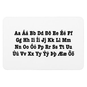 Icelandic Alphabet [Íslenska Stafrófið] Magnet