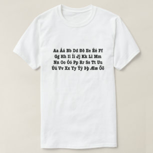 Icelandic Alphabet [Íslenska Stafrófið] T-Shirt