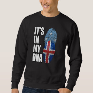 Icelandic And Micronesian Mix DNA Heritage Flag Sweatshirt