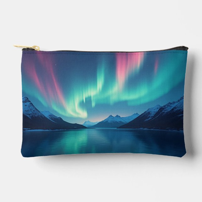 Icelandic Aurora Accessory Pouch (Front)