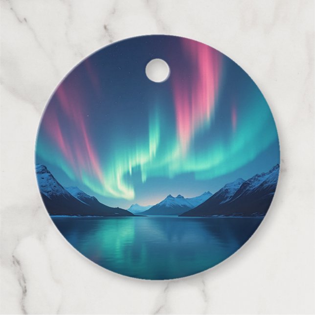Icelandic Aurora Favour Tags (Front)